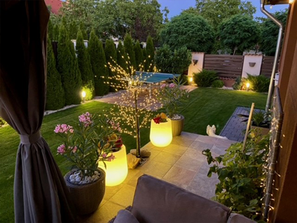 Iluminar el jardín