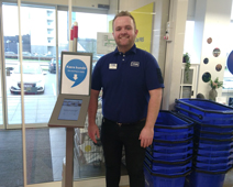 Steffan Bjørkman Store Manager w sklepie w duńskim mieście Herning