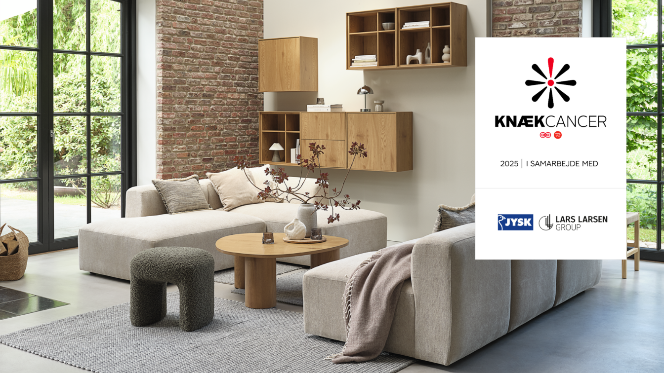 Once again JYSK and Lars Larsen Group donate 1 million kroner to Knæk Cancer.
