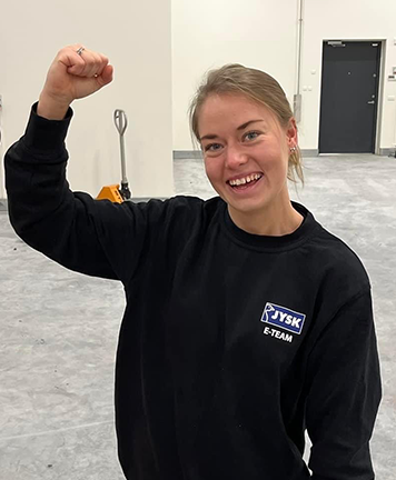Louise på E-team