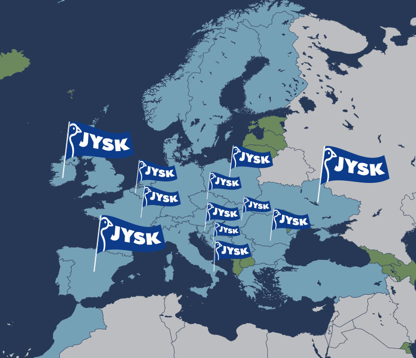 JYSK map