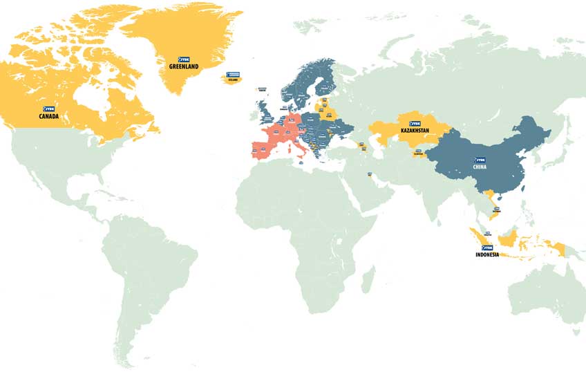 JYSK world map 2017