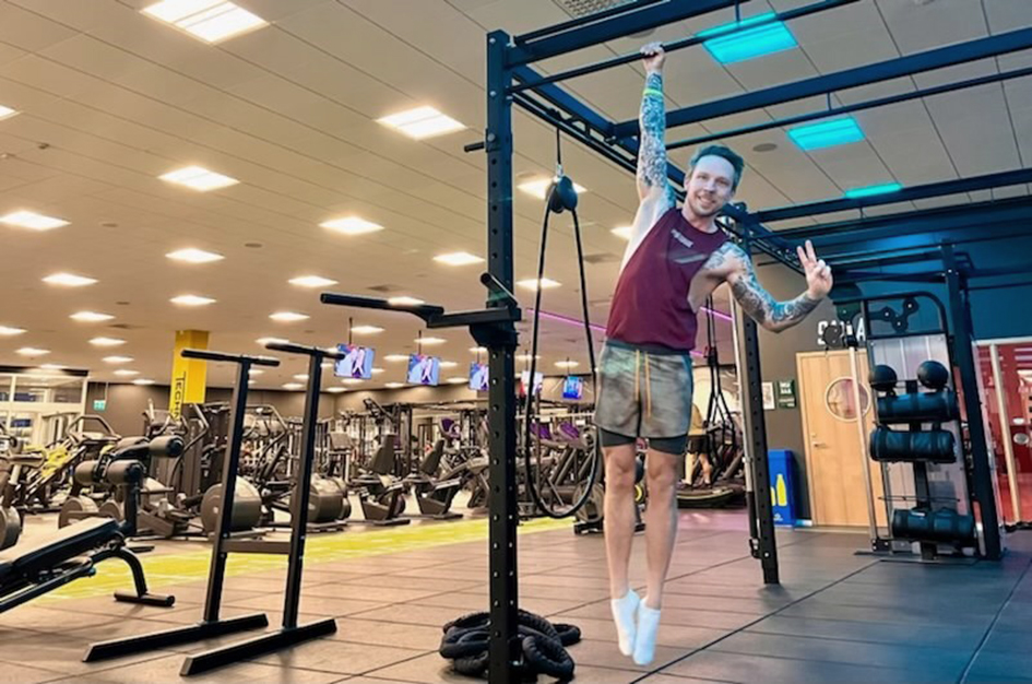 Jimmy Thörne på gymmet