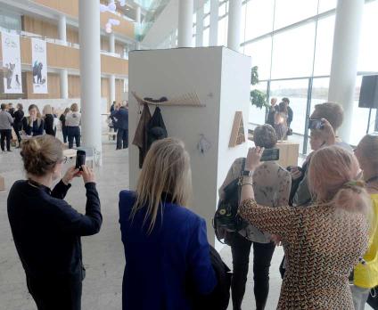 There is a lot of interest in this year's winning design 'Knægt', which is a functional wardrobe designed by Rikke Palmerston Christensen.