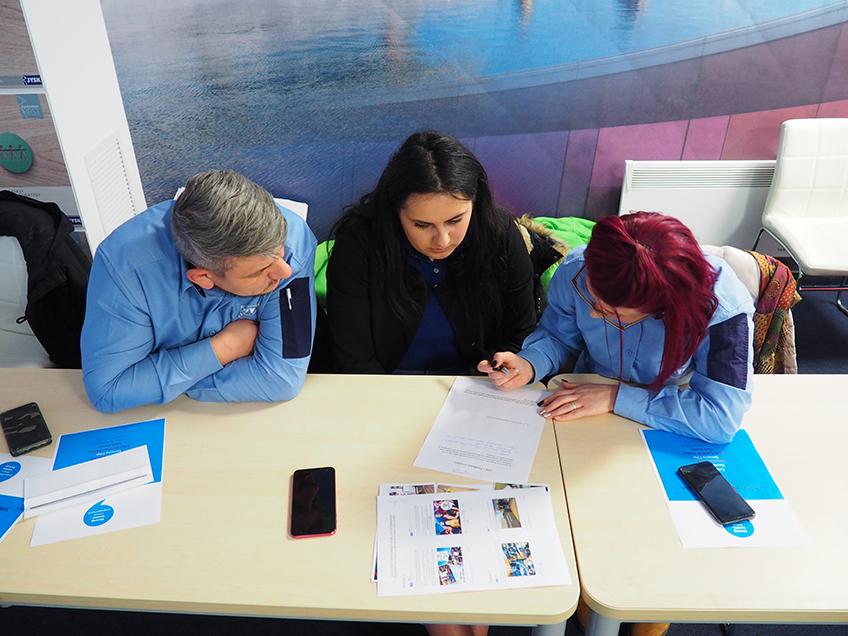Laczko Laszlo (Logistic Responsible), Florina Birladeanu (Deputy Store Manager) and Georgiana Georgescu (Deputy Store Manager)