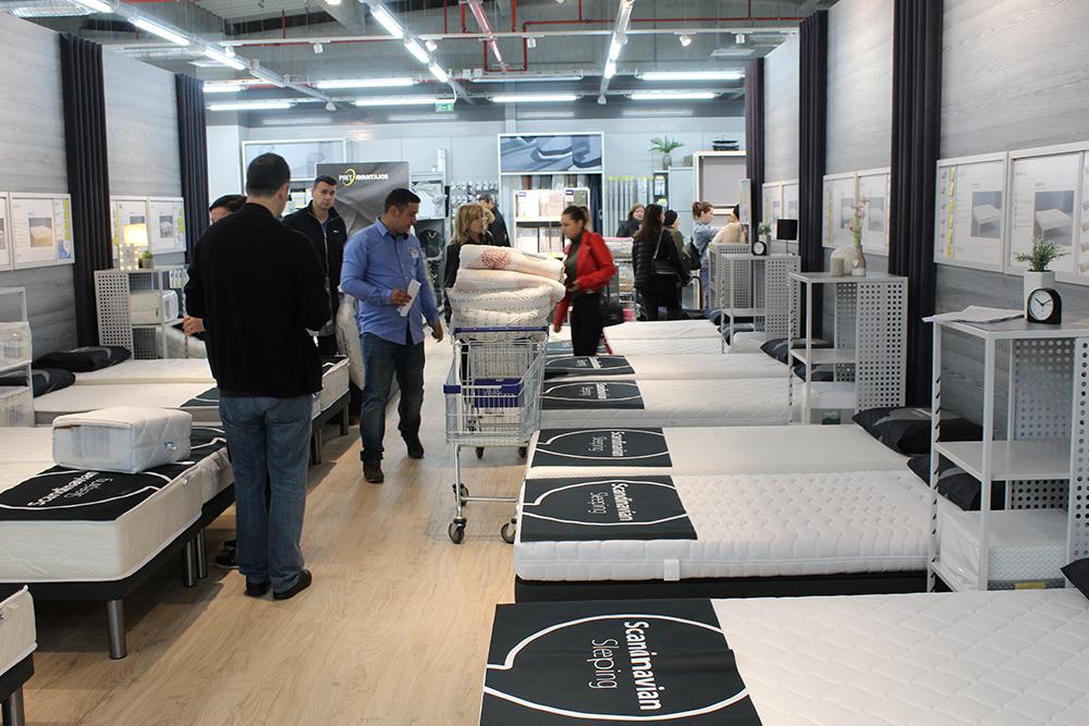 Customers during the reopening day