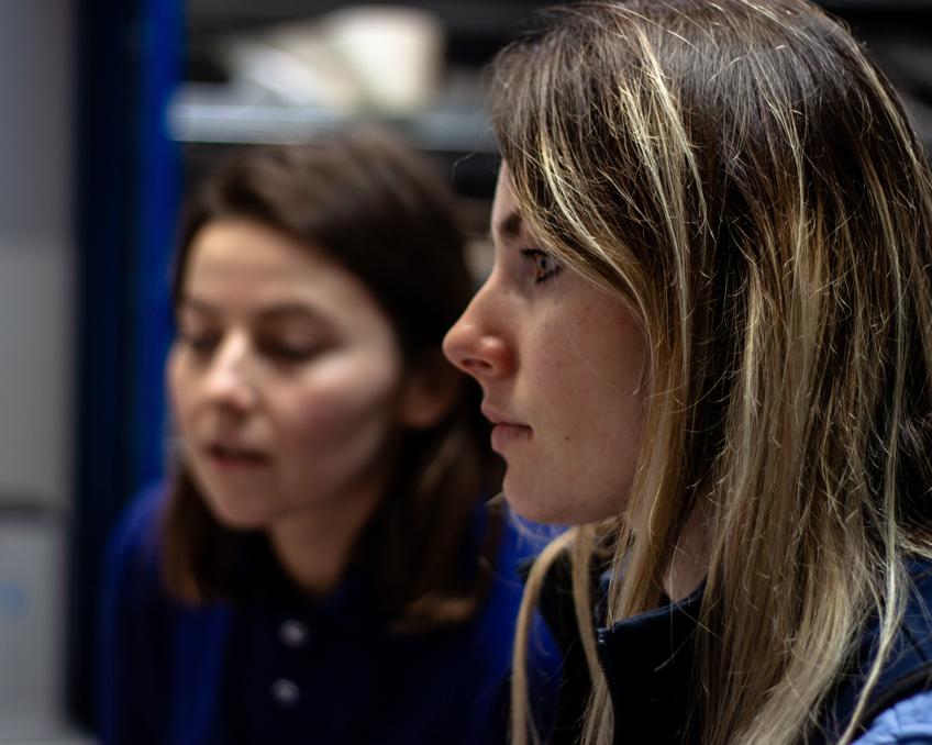 Store Manager Patrycja Strzelecka enjoys going through the KPI's with Alia