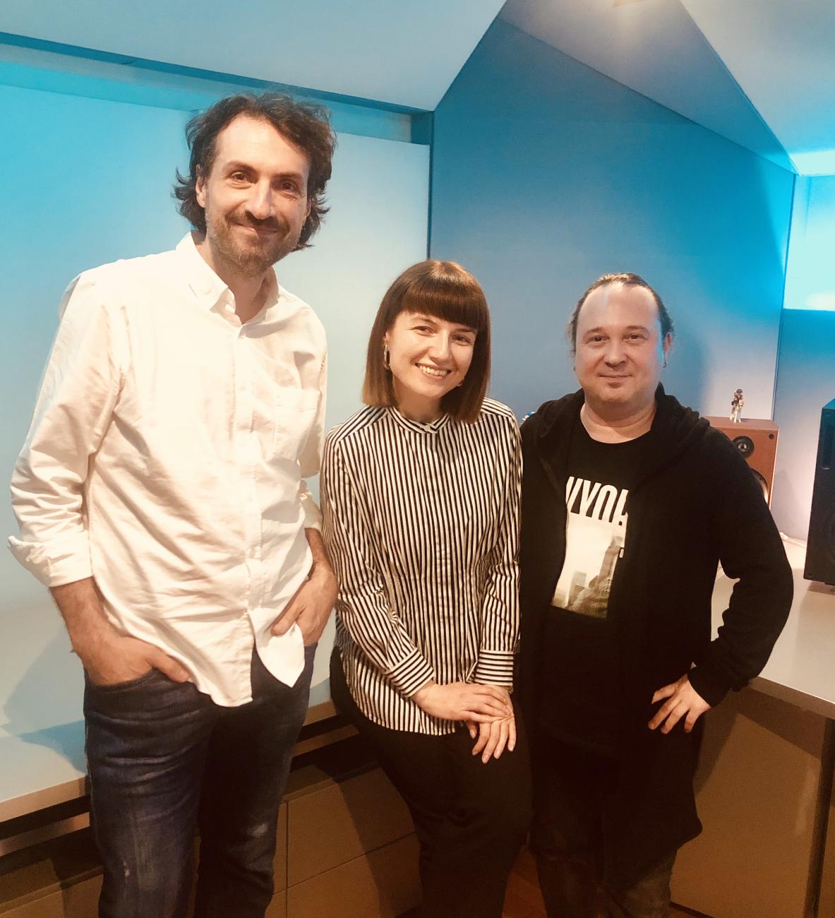 Alex Bratu, Alexandra Ungureanu si Adrian Tabacaru la inregistrari