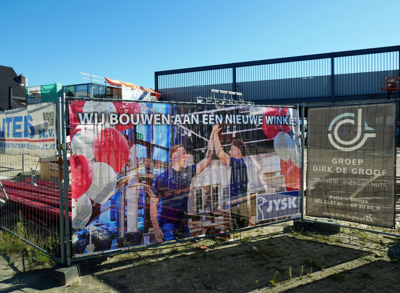 On the construction site in Schoten