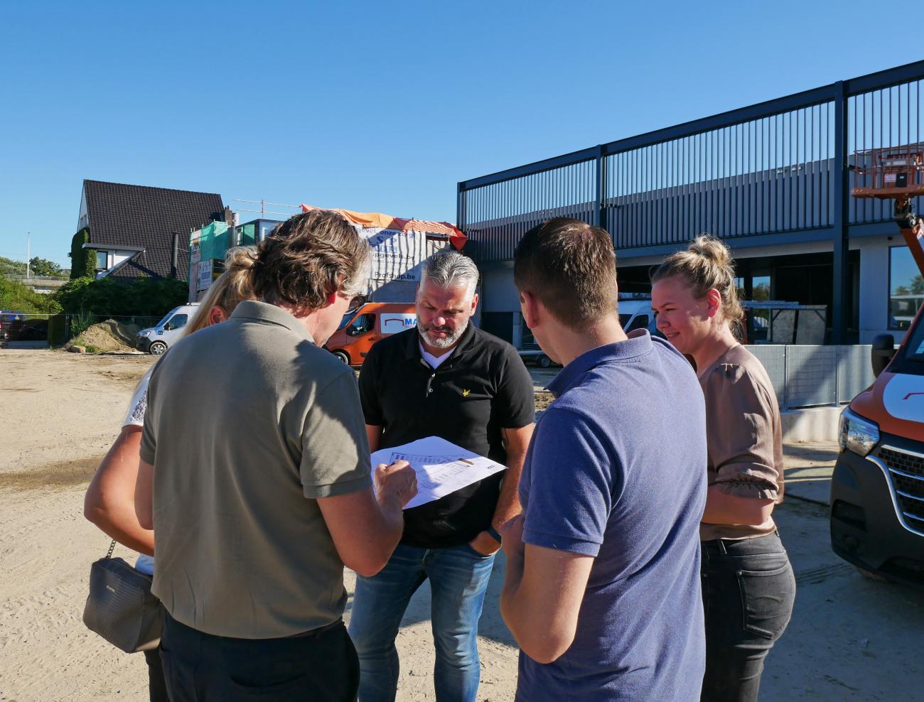 On the construction site in Schoten