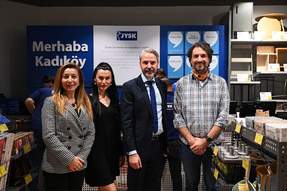 Deniz Akkan - Senior Trade Manager at the Trade Council of Denmark, Elif Tonyali - Sales and Marketing Manager JYSK Türkiye, Thierry Hoppe, Consul General the Royal Danish Consulate, and Alex Bratu, Country Director JYSK Romania, Bulgaria and Türkiye