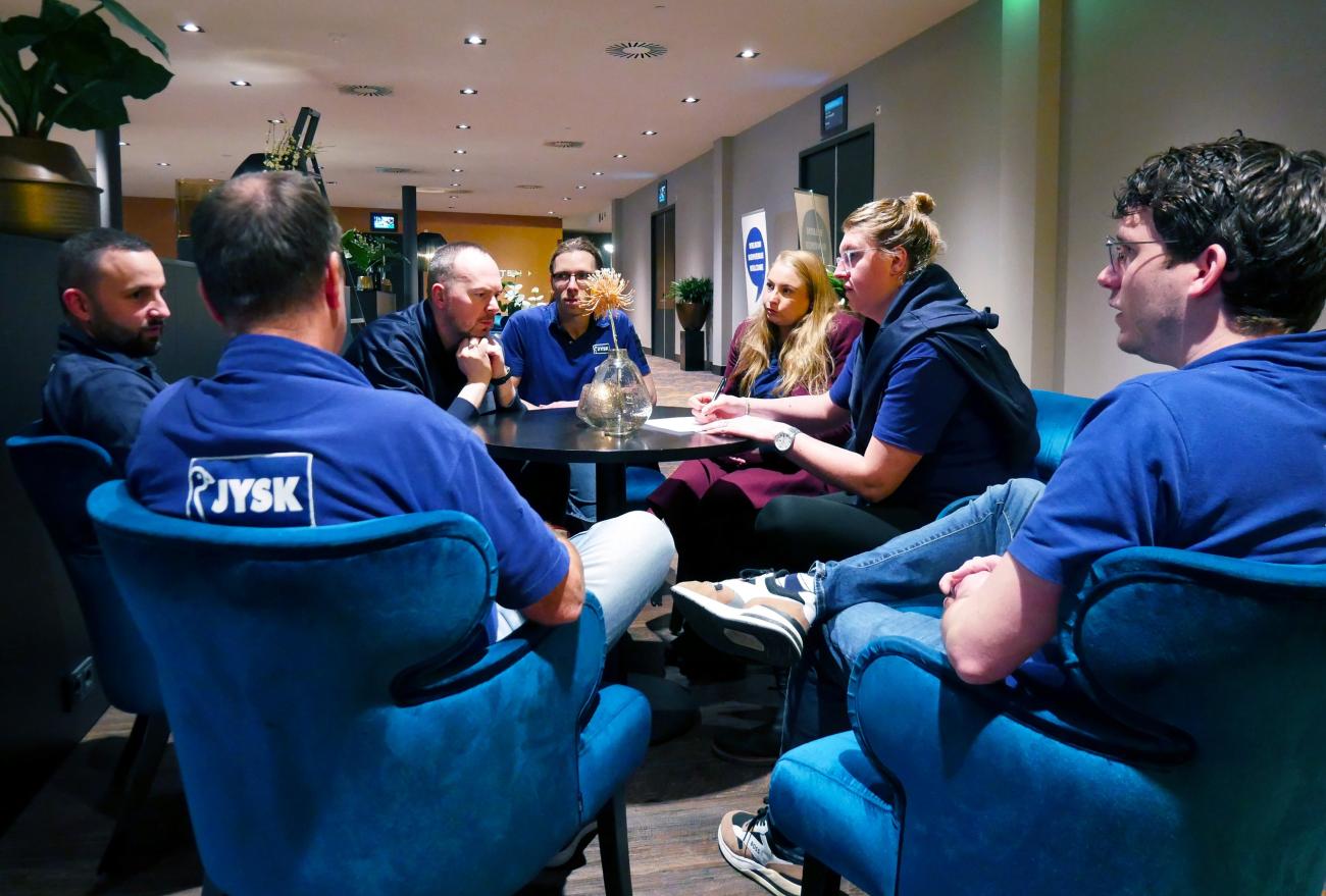 Overleg tijdens een workshop