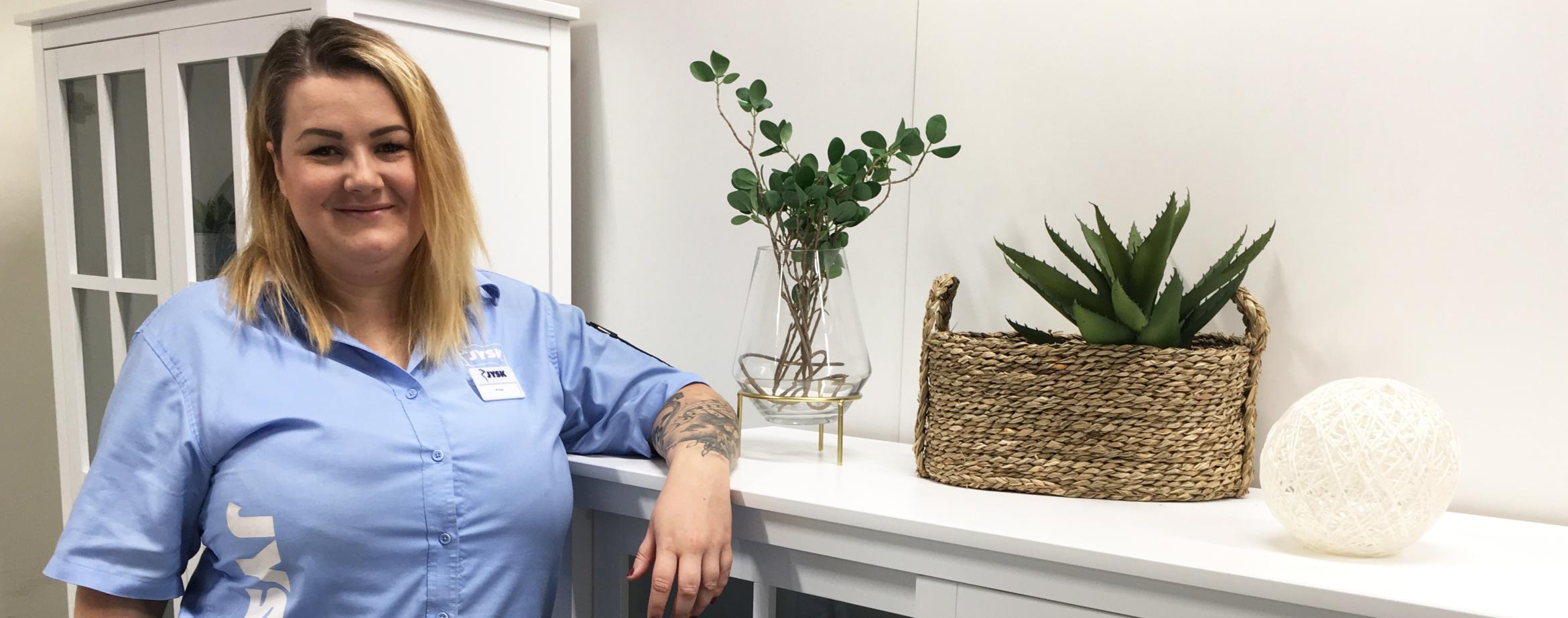 Frida i Fagersta tycker om att jobba med Visual Merchandising