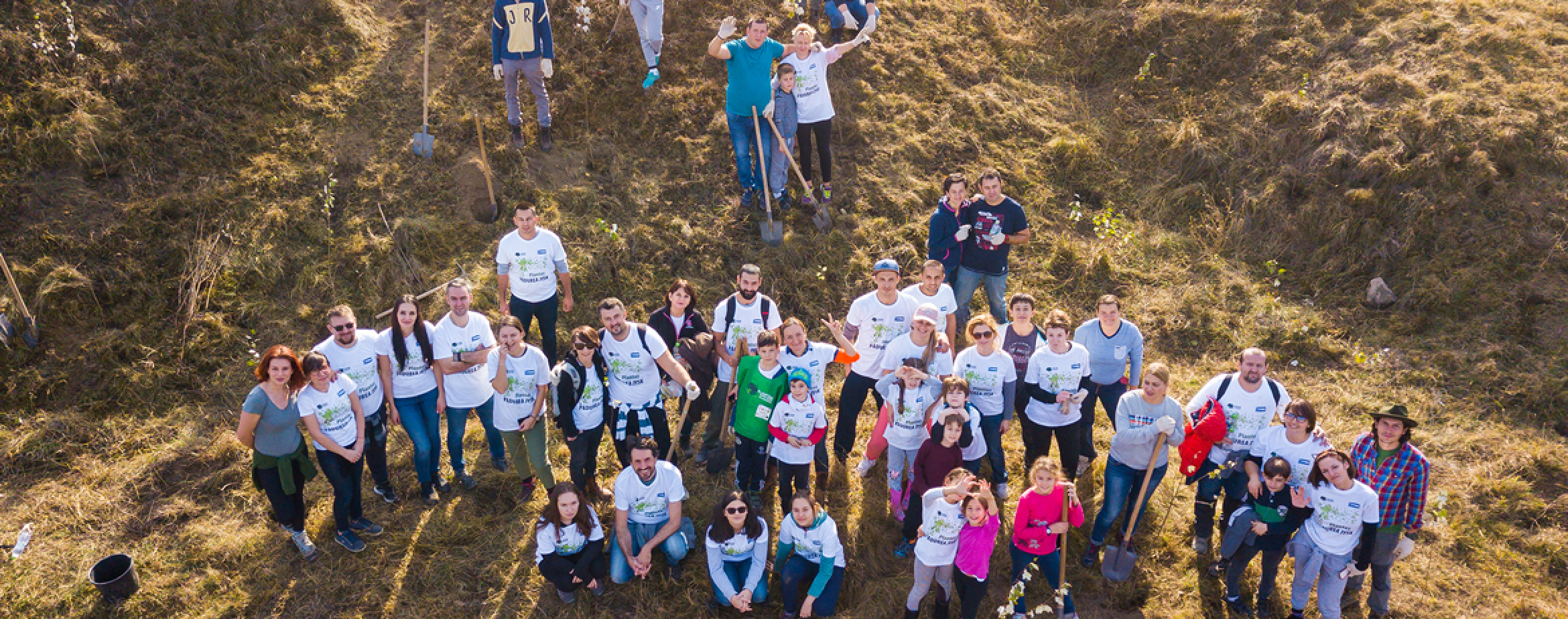 The volunteers at the end of day