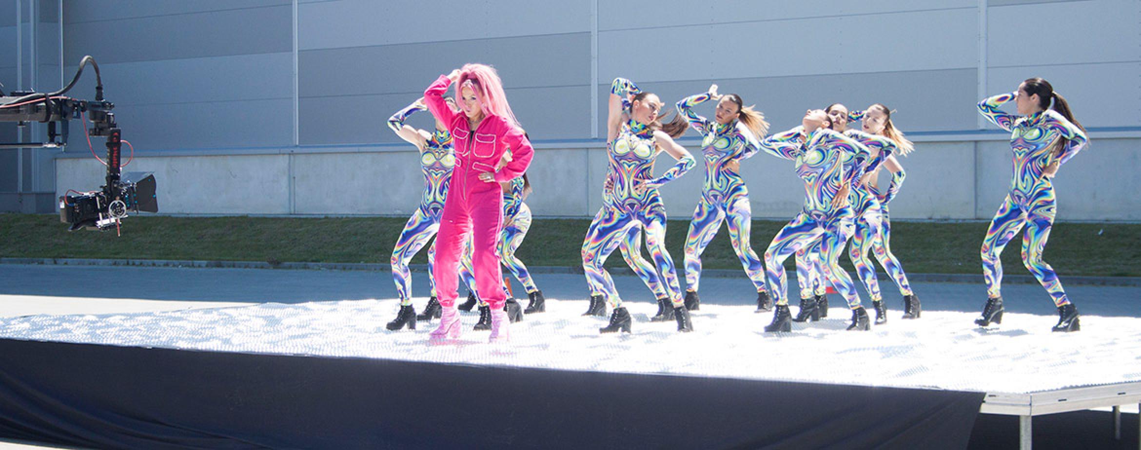 Bulgarian singer Poli Genova filmed a music video in Distribution Center Bozhurishte