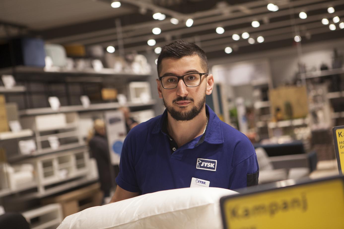 Butikschef Caner Erdogan
