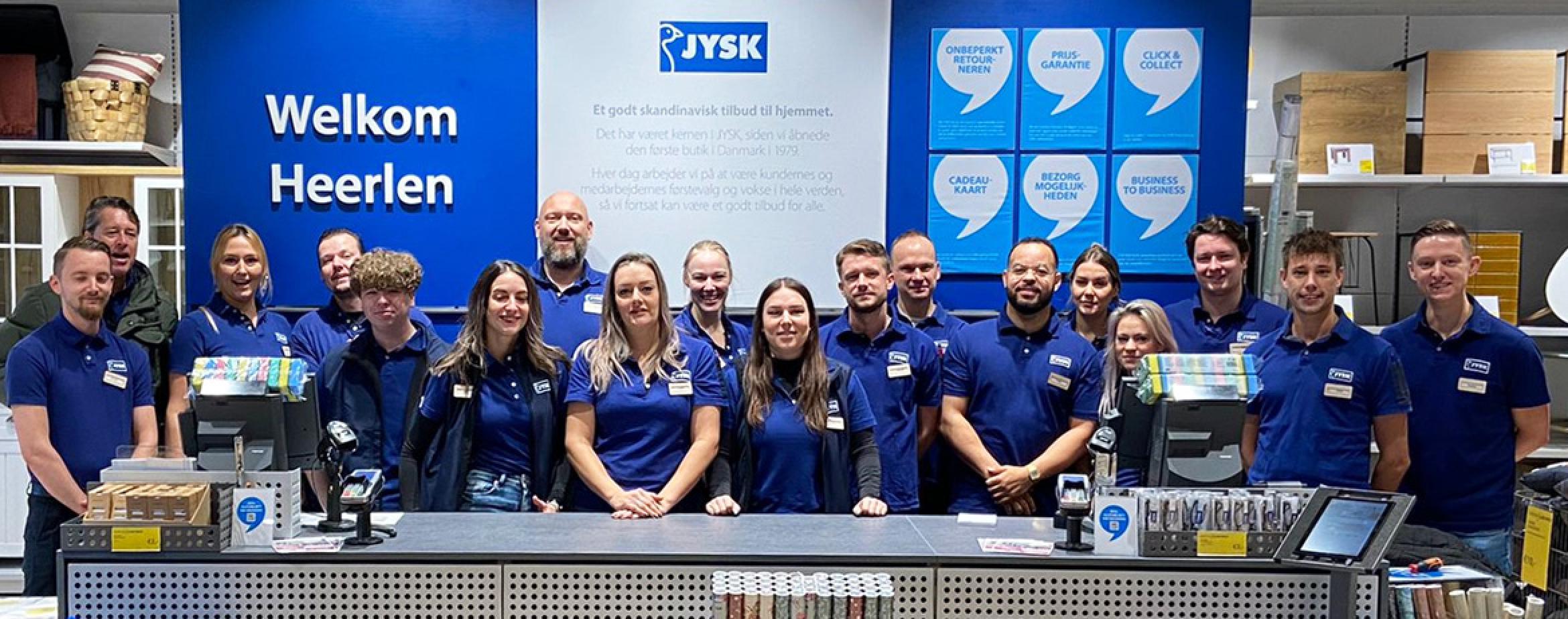Het team van JYSK Heerlen staat klaar voor de klant