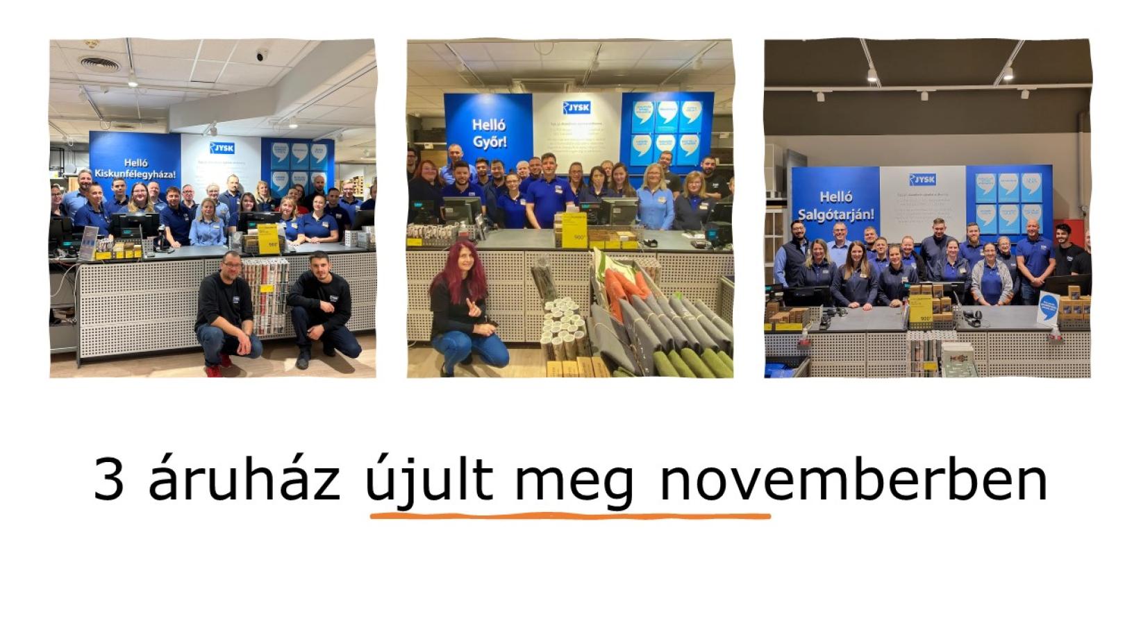 Novemberi áruház megújítások