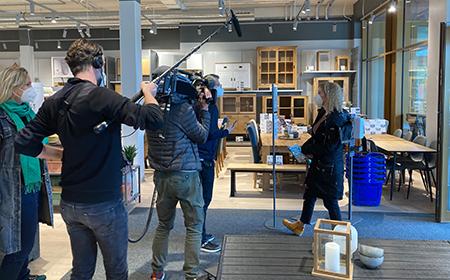 Deharbeiten für einen TV-Bericht von n-tv über die Studie in der G205 Berlin-Buch