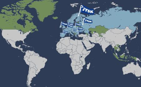 JYSK map
