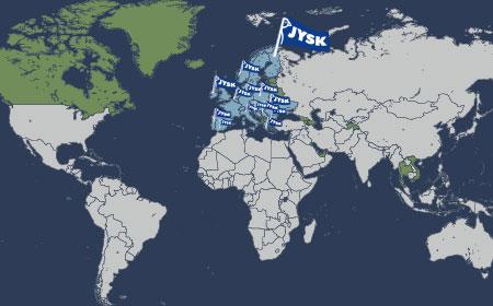 JYSK map
