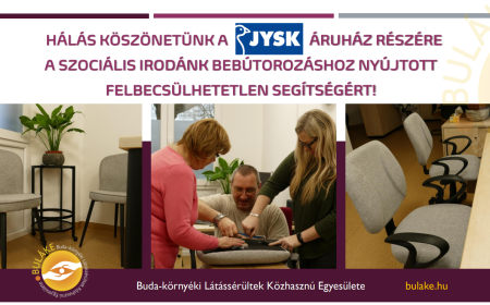 Látássérültek támogatása